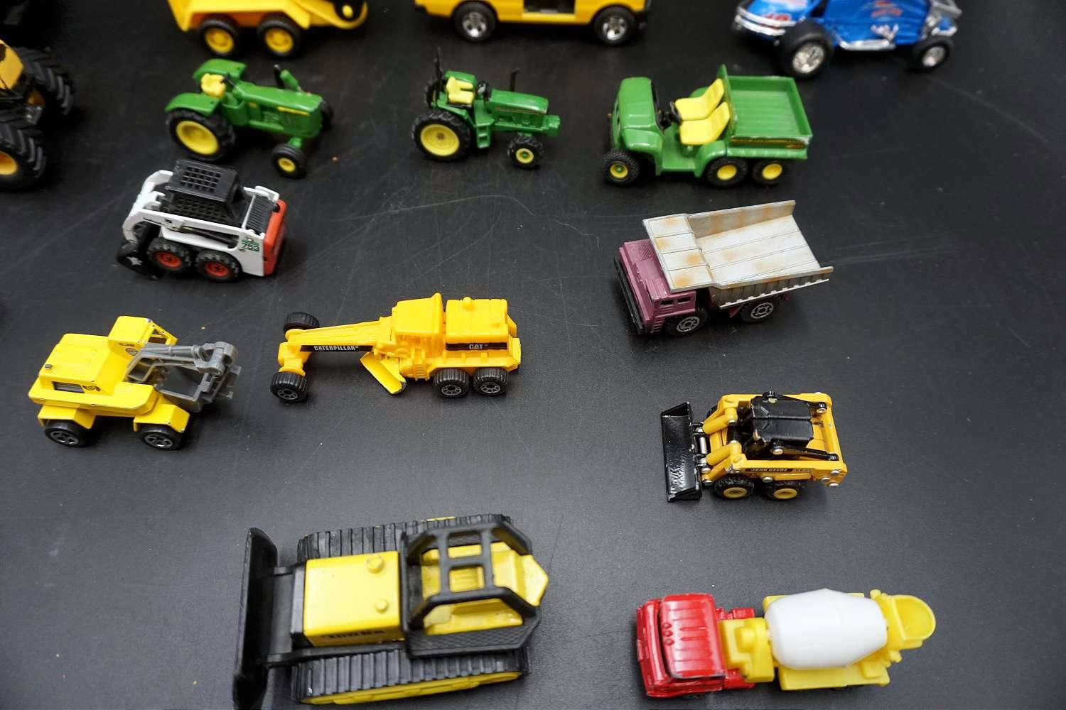Lot of toy tractors.