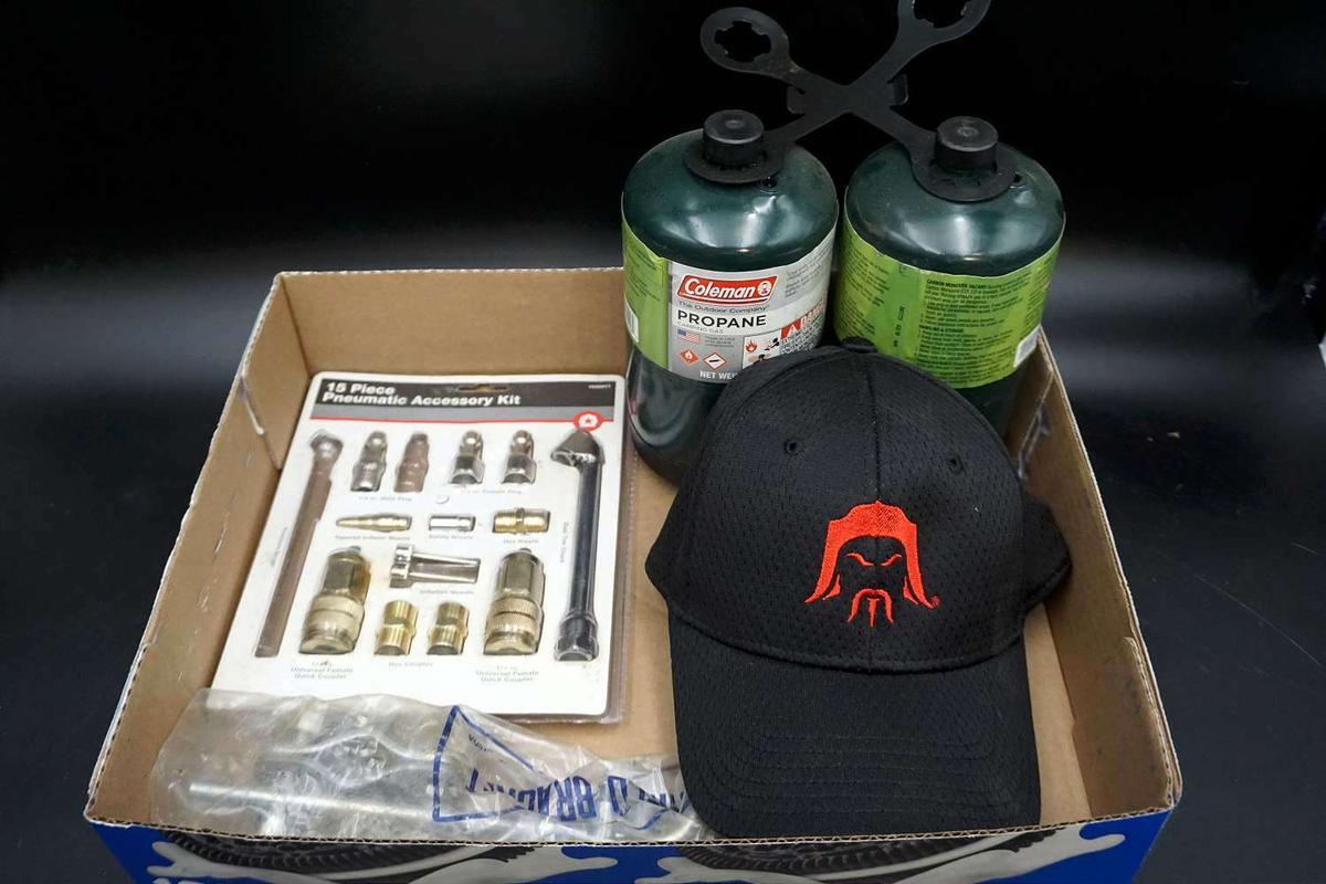 Propane, pneumatic accessory kit, hat.