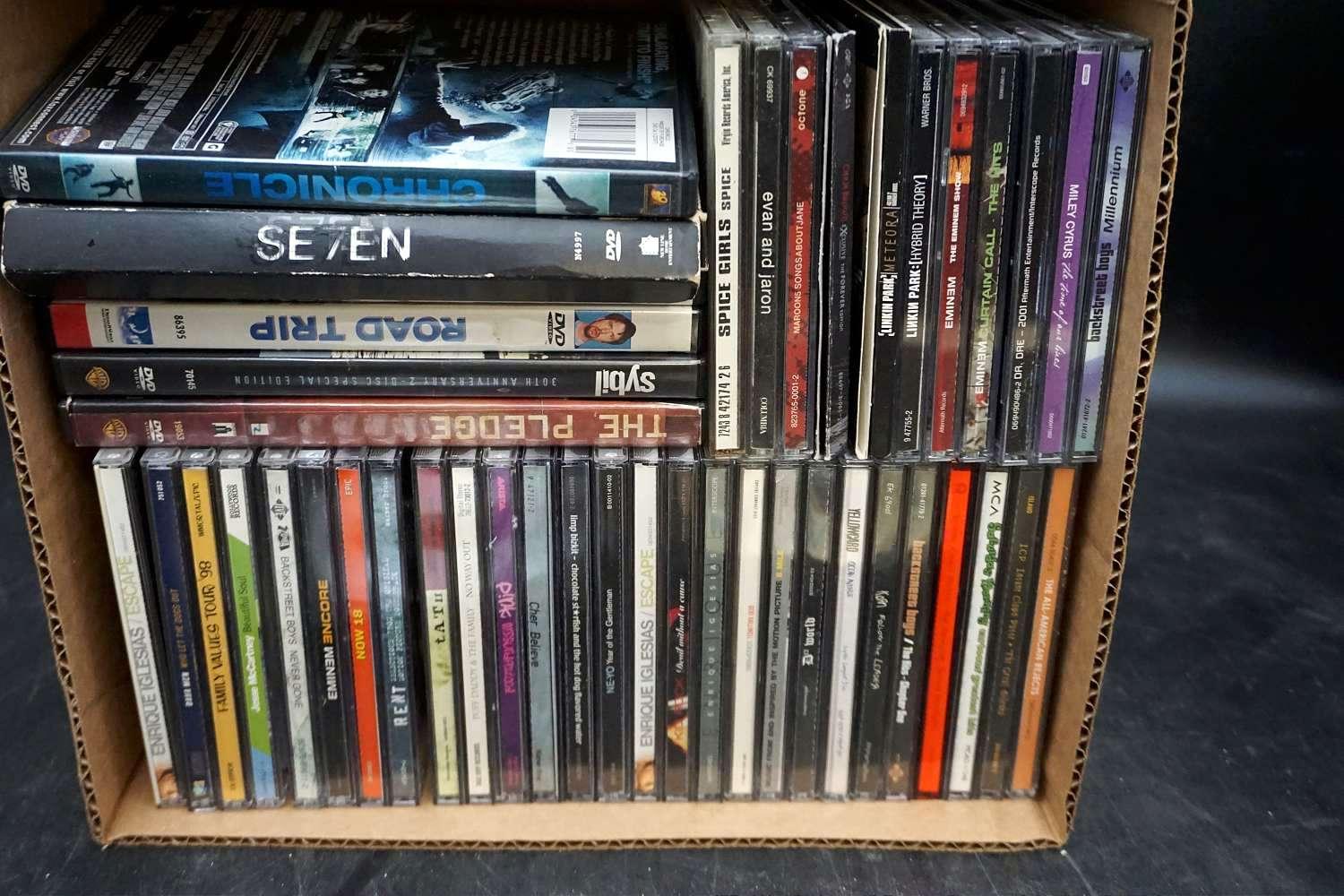 Collection of CD albums and DVD's.