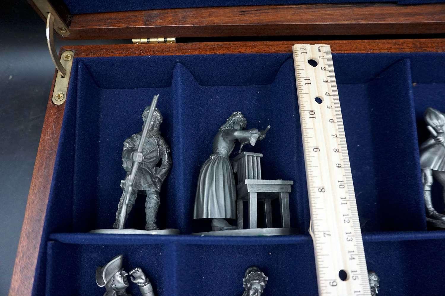 The Franklin Mint collection of The People of Colonial America. Pewter figures