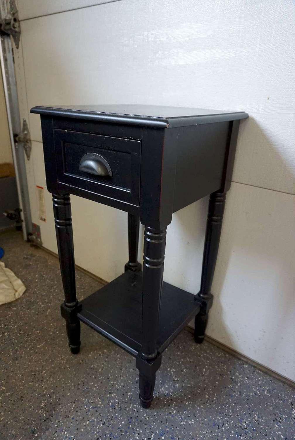 Side table with drawer.