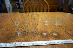 Assorted stemware