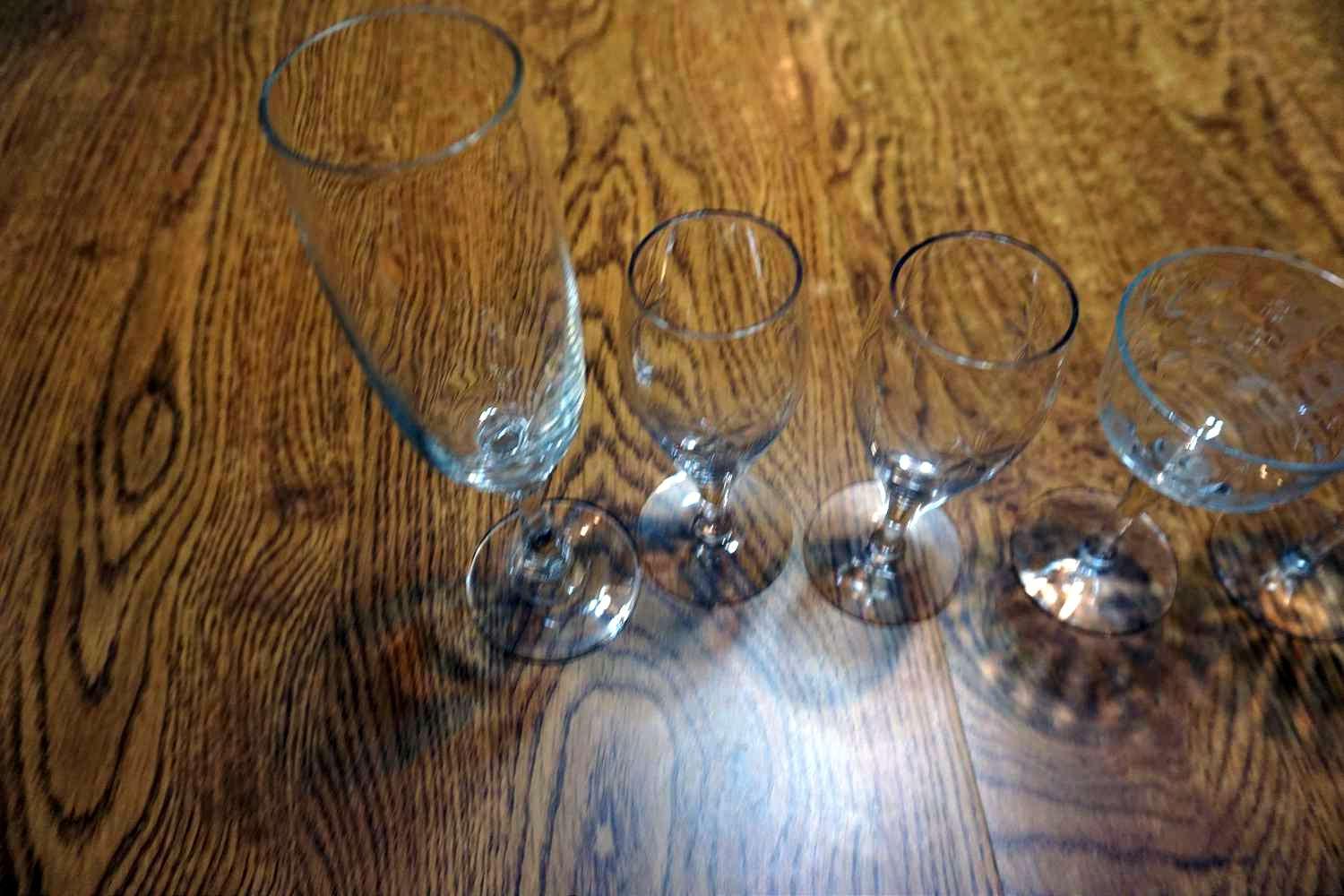 Assorted stemware