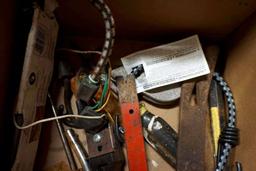 Tools,  vintage old Milwaukee cardboard crate.