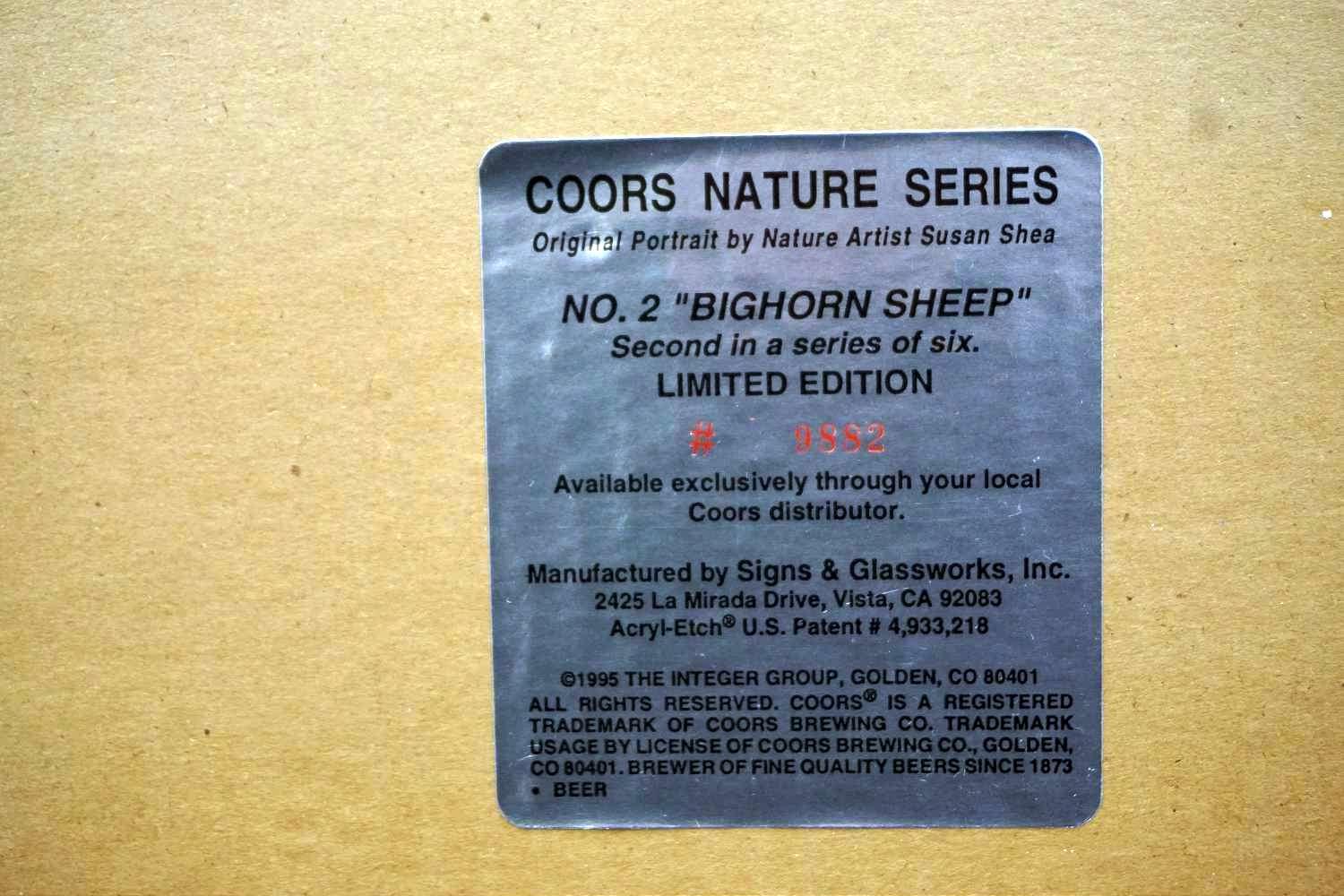 Coors Light bighorn sheep. Nature series #2