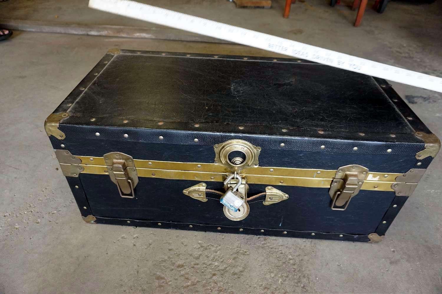 Cedar lined travel trunk.