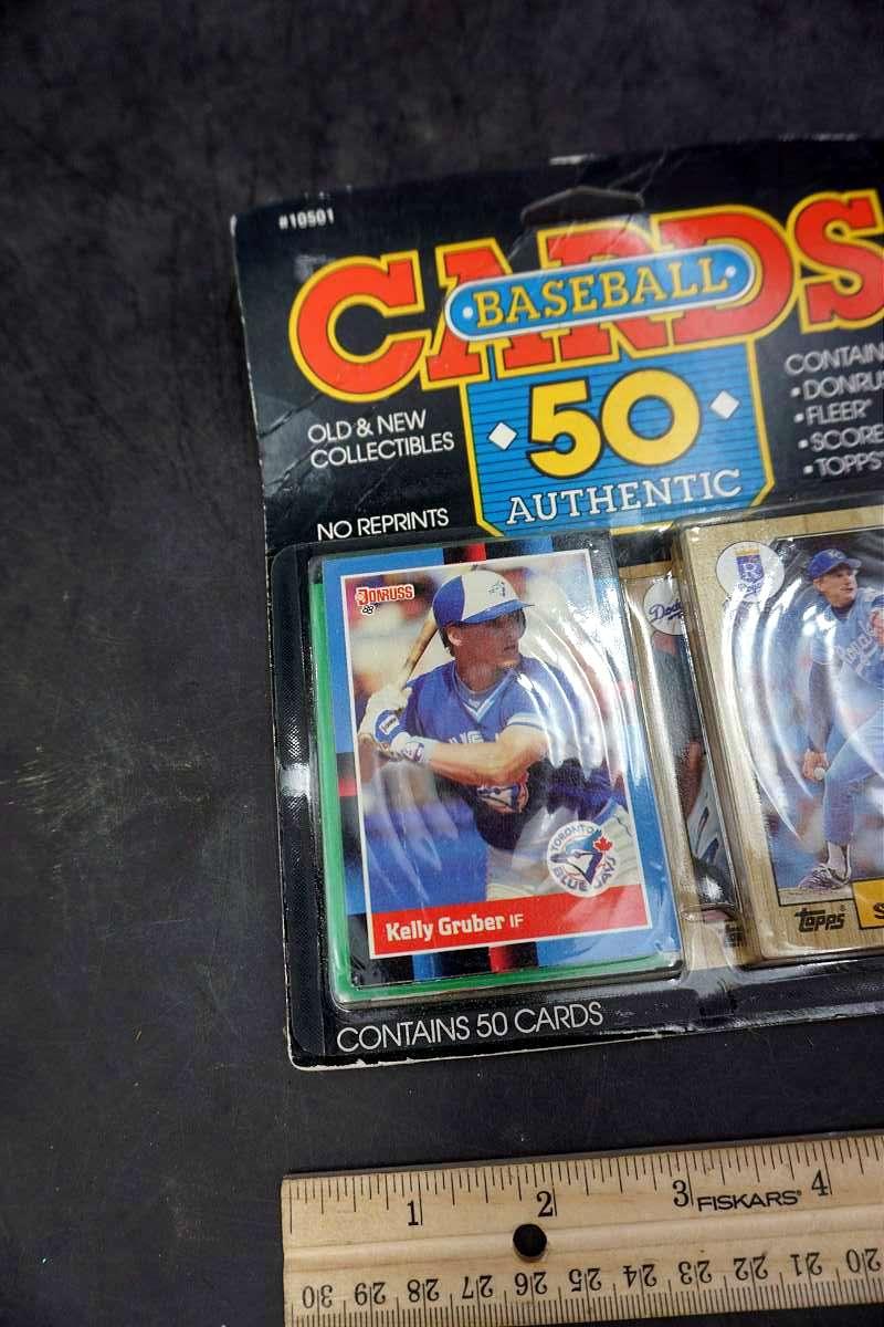 Baseball cards, new in pack.