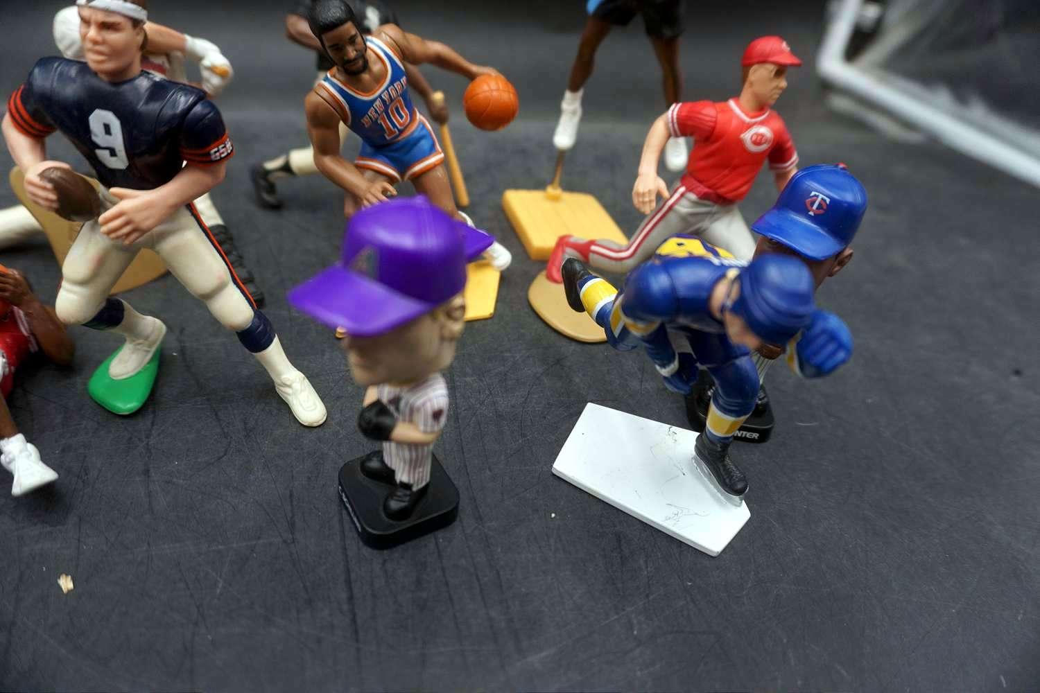 Basketball, Baseball & Football Player Figurines