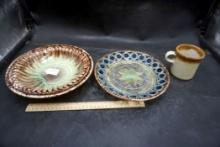 2 Decorative Plates & Stoneware Mug