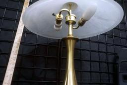 Brass Lamp Base w/ Glass Shade