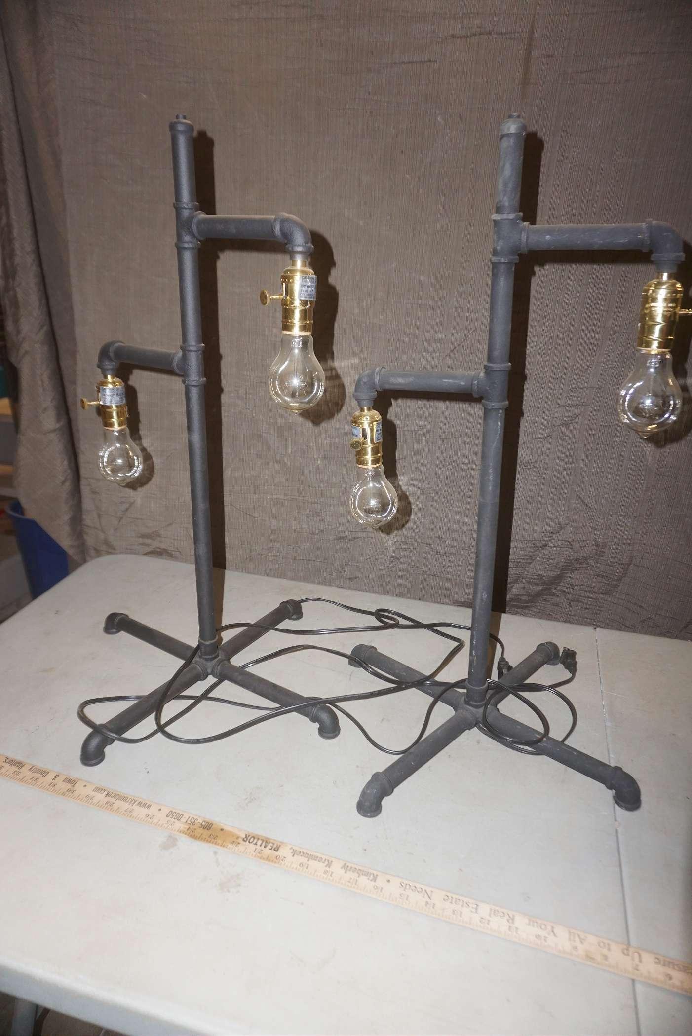 2 - Pipe Light Fixtures