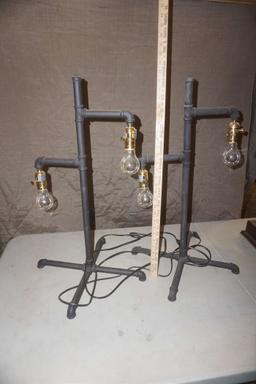 2 - Pipe Light Fixtures