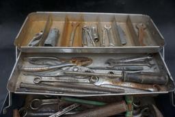 Metal Toolbox w/ Assortment of Tools