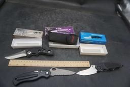 3 Folding Knives - The Storm II, Air Force Tactical & Cheyenne Skinner