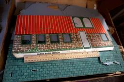 Caardboard Put Together Barn w/ Horses, Cowboy & Toys