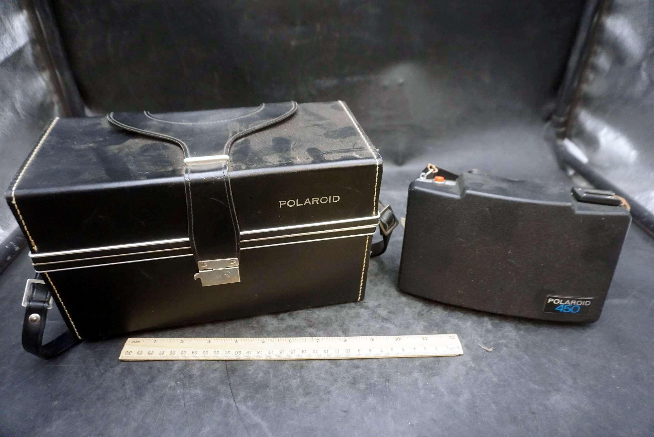 Polaroid Camera, Case, Flashes