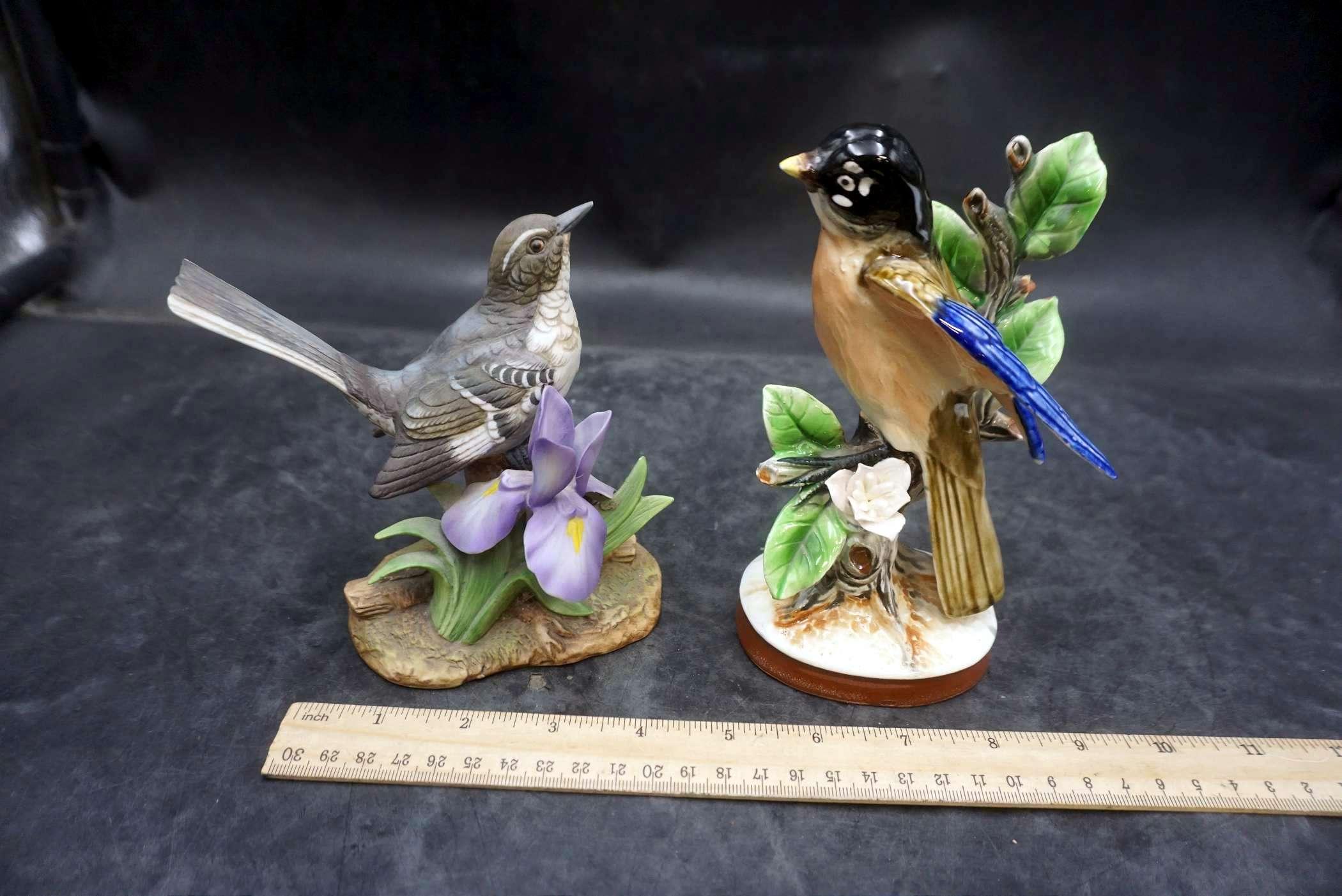 2 Bird Figurines - Andrea by Sadek & Japan Robin