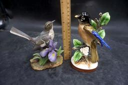 2 Bird Figurines - Andrea by Sadek & Japan Robin