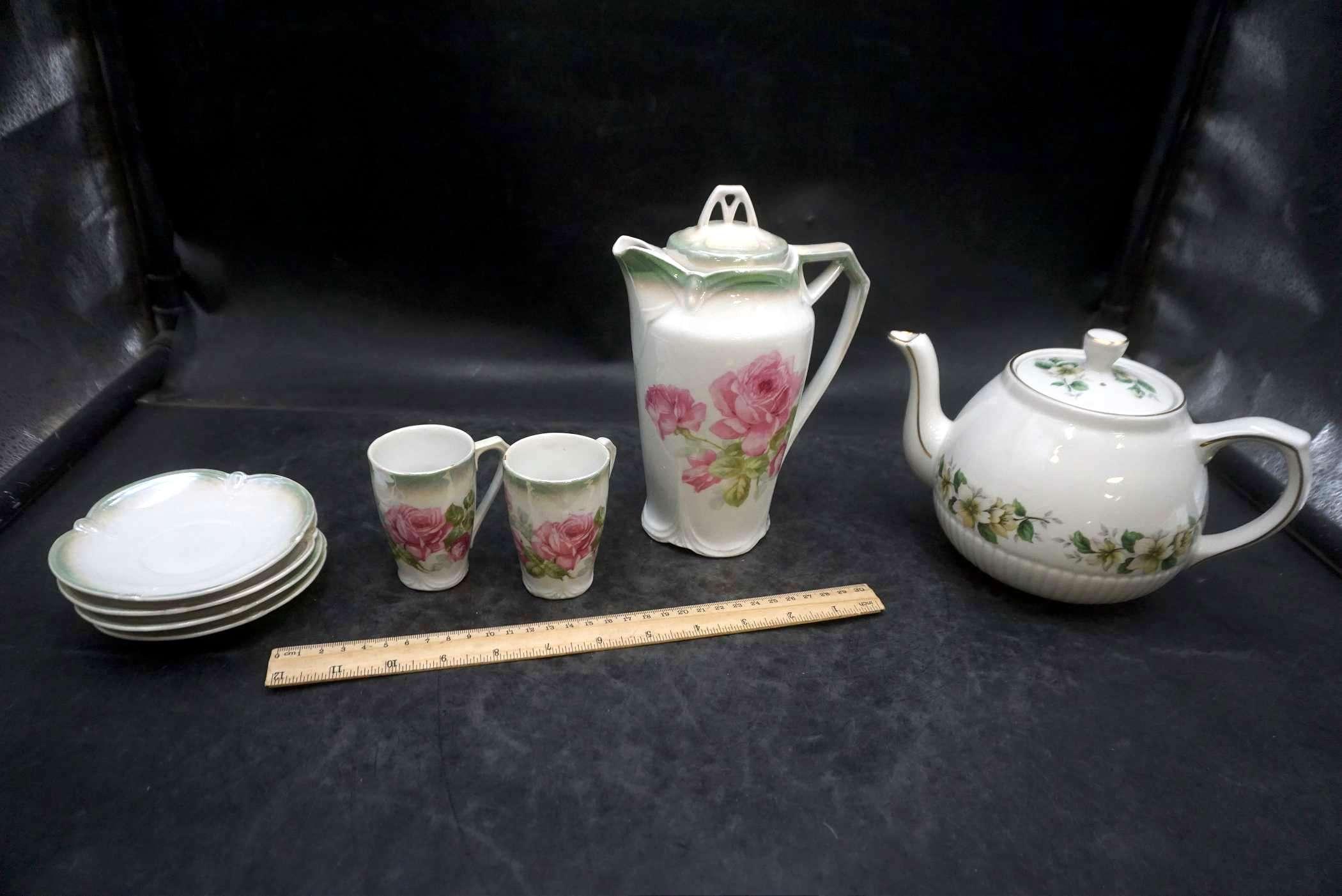 Ellgreave & Bavaria Teapot, Pitcher, Cups & Plates