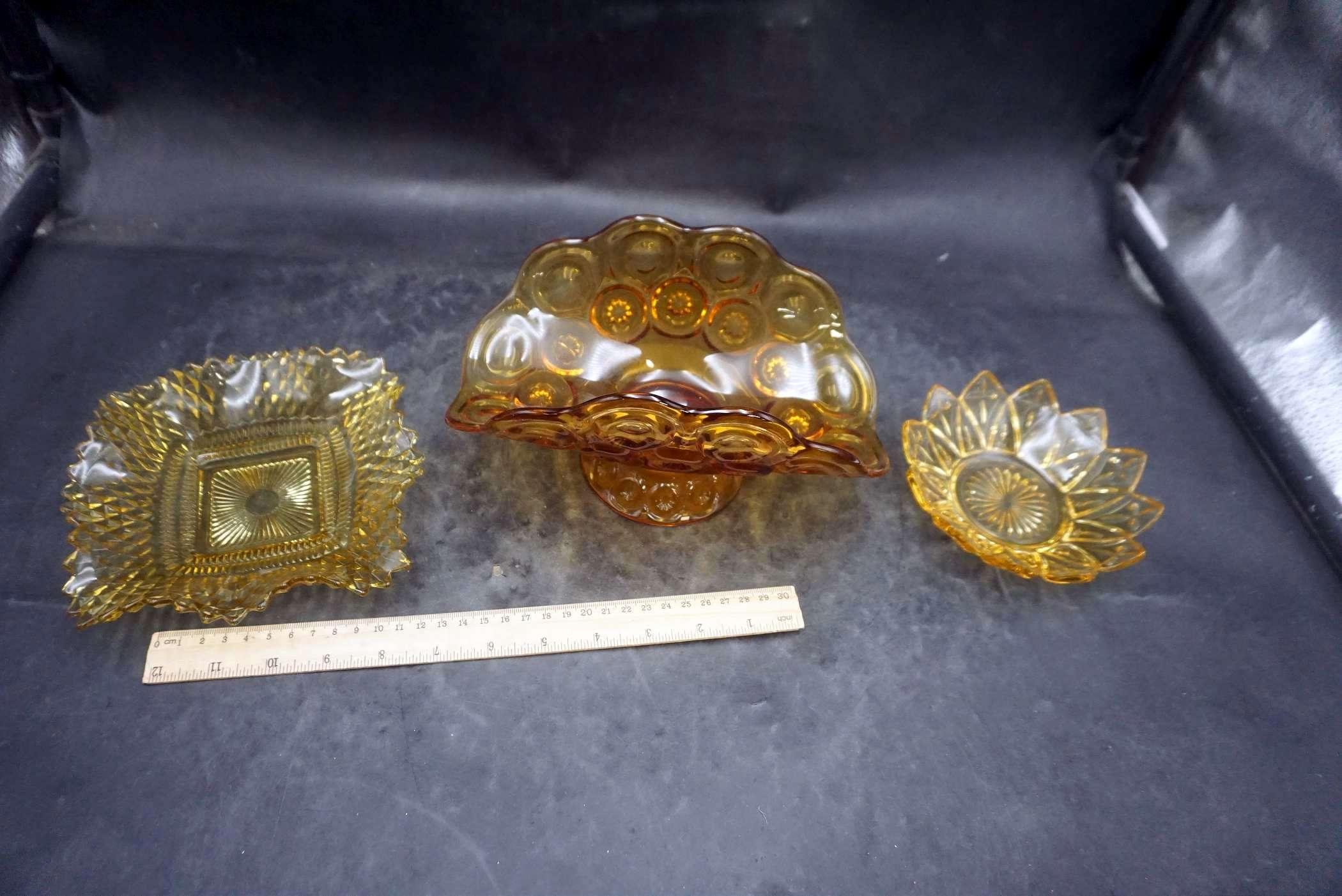 3 - Amber Dishes & Bowls
