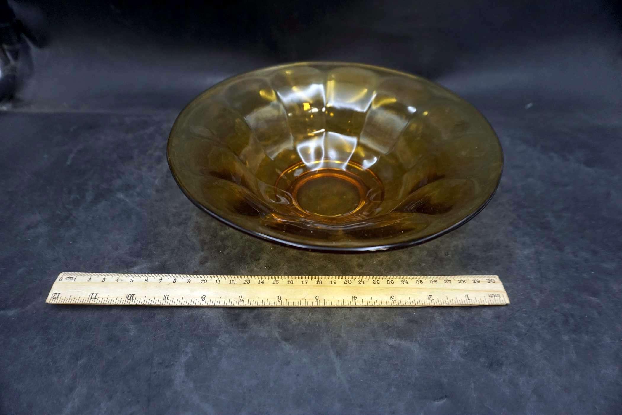 Amber Glass Bowl