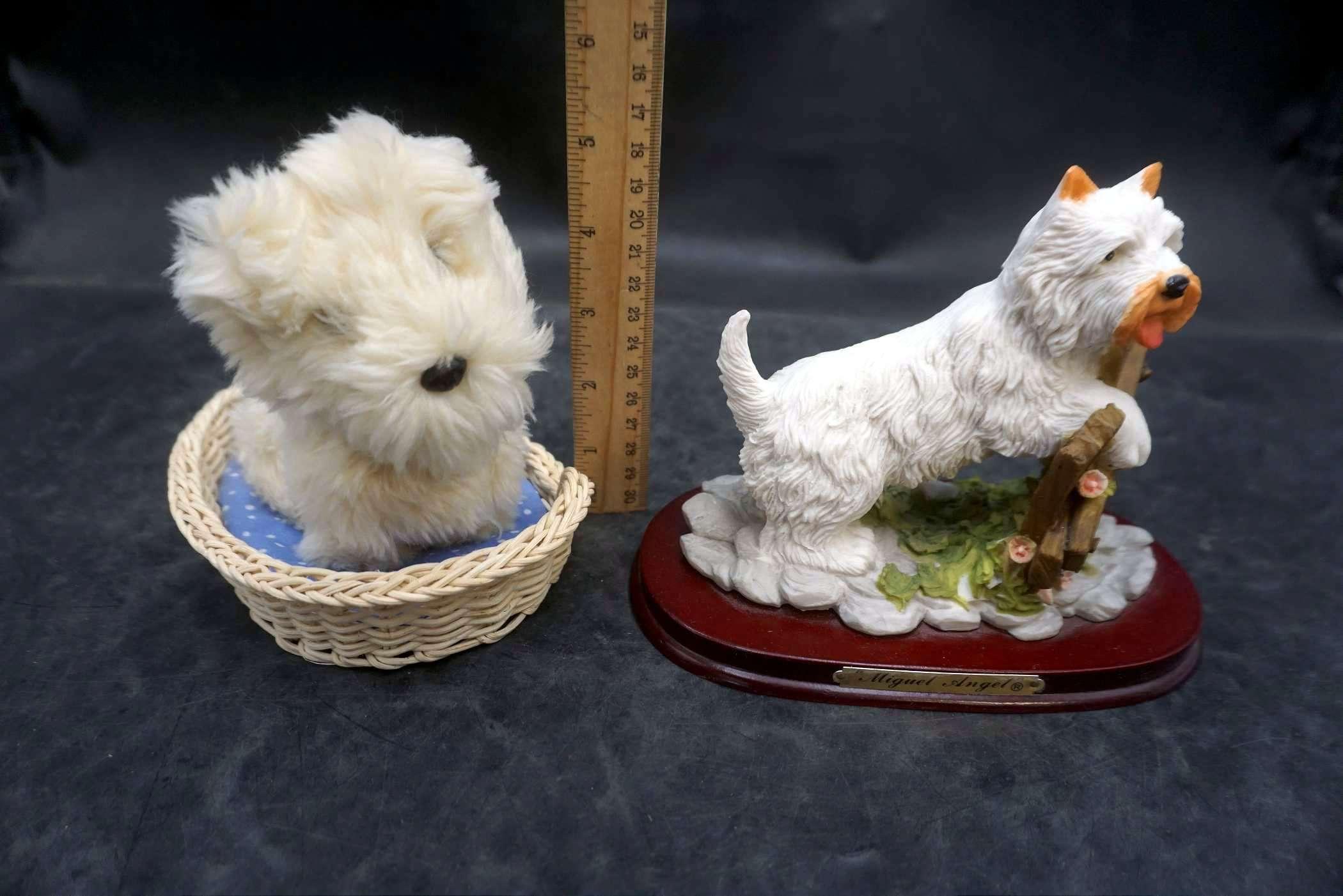 American Girl Toy Dog & Dog Sculpture