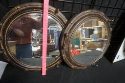 2 - Round Decorative Mirrors