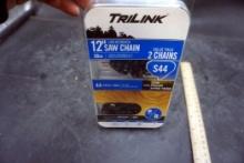 TriLink 12" Saw Chain - 2 Chains (fits Stihl, Poulan & Hyper Tough)