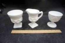 2 Goblet Cups & Creamer