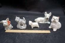 5 - Westie Dog Figurines