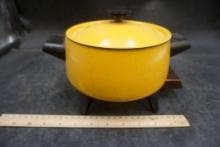 Electric Yellow Fondue Bowl & Lid