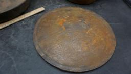 2 Cast Iron Skillets & Lid