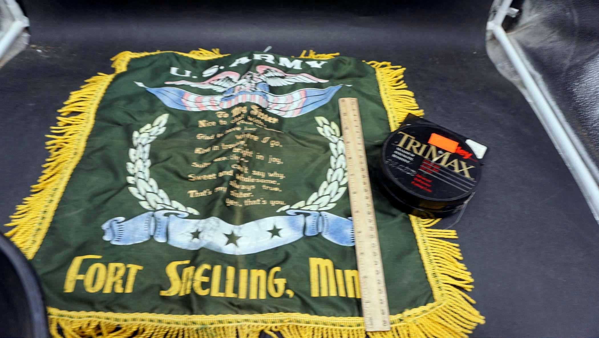 Decorative Bowl, Fort Snelling MN Tapestry, Tri Max & Wooden Electronic (empty inside)