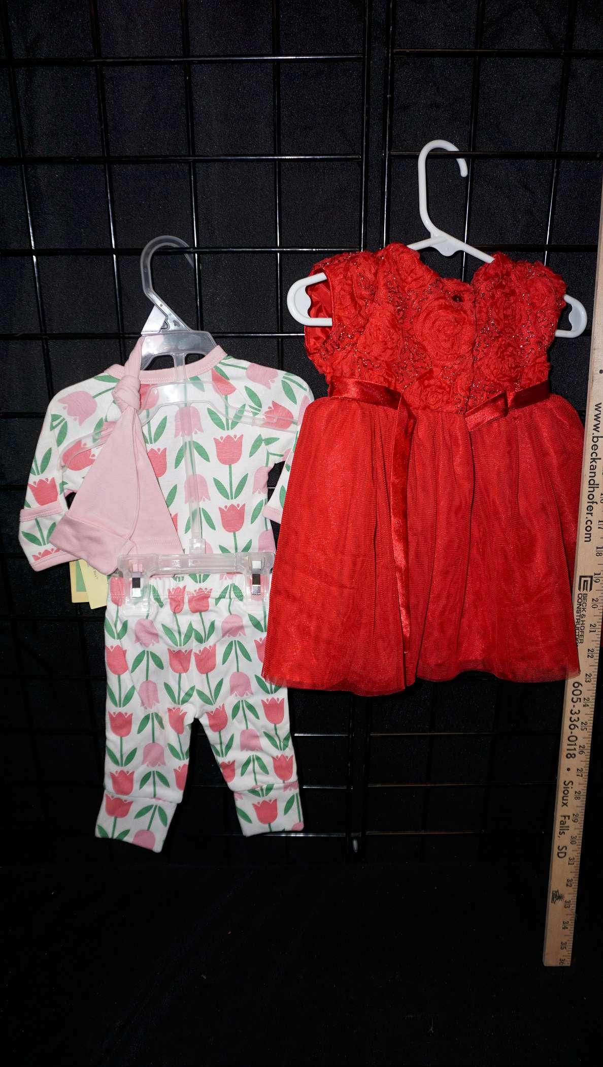 Red Dress & Outfit (Size Newborn)