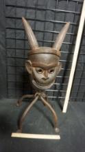 African Tribal Mask on Stand