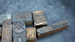 Newspaper Vintage Wooden Advertising Clothing Print Blocks