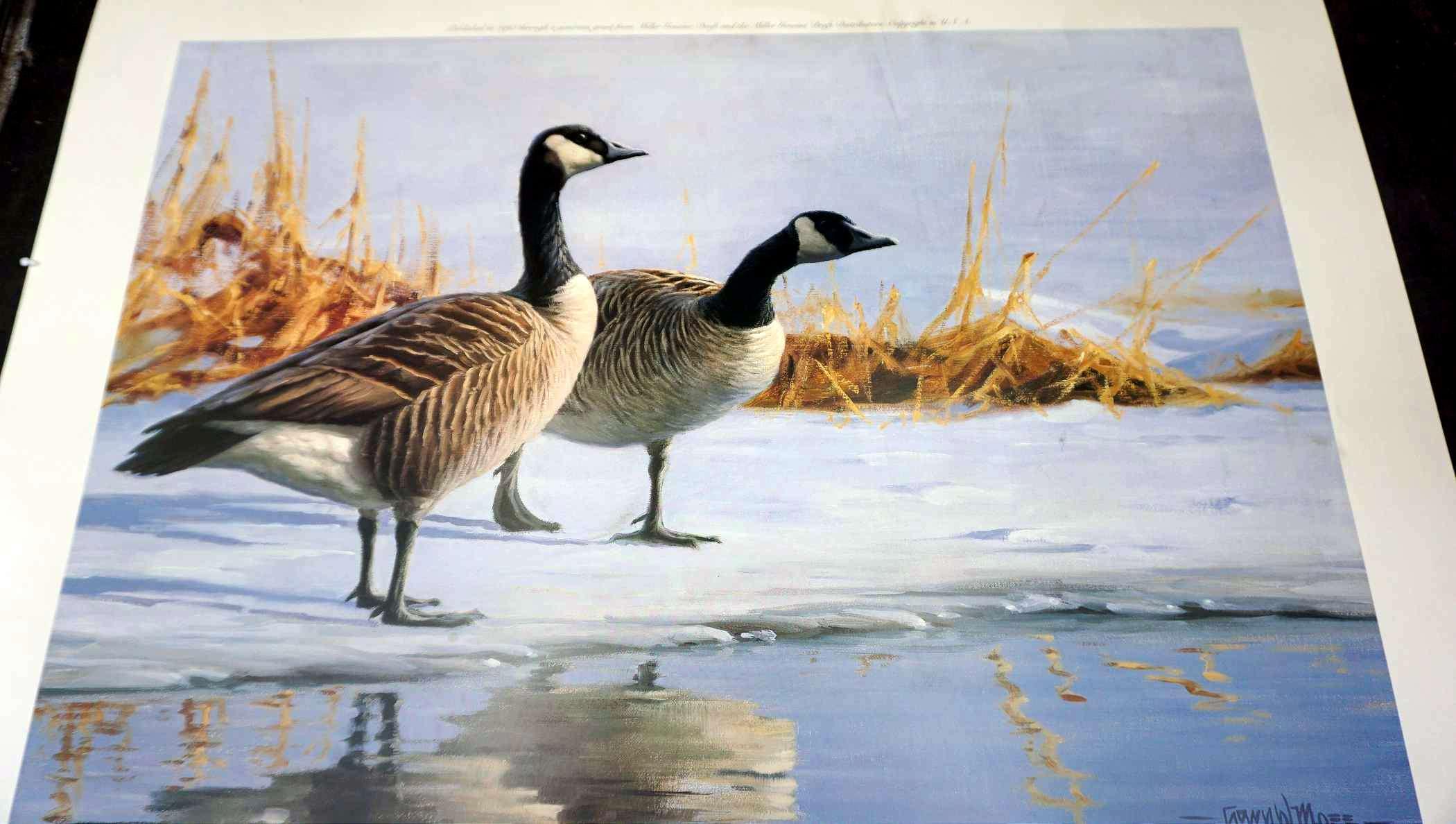 "Early Arrival - Canada Geese" by Gary W. Moss - 31/1500 Signed. Miller Genuine Draft Collab