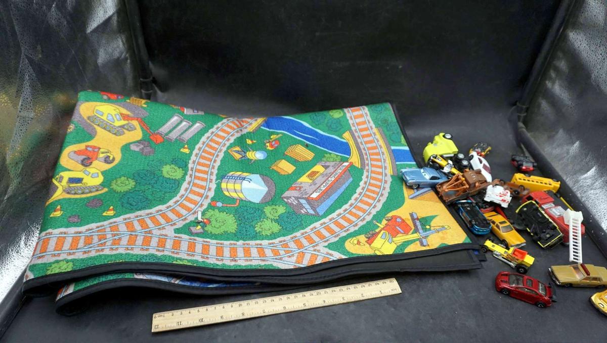 Play Road Rug & Toy Vehicles