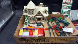 Christmas Village (Battery Powered), Christmas Lights & Gift Tags