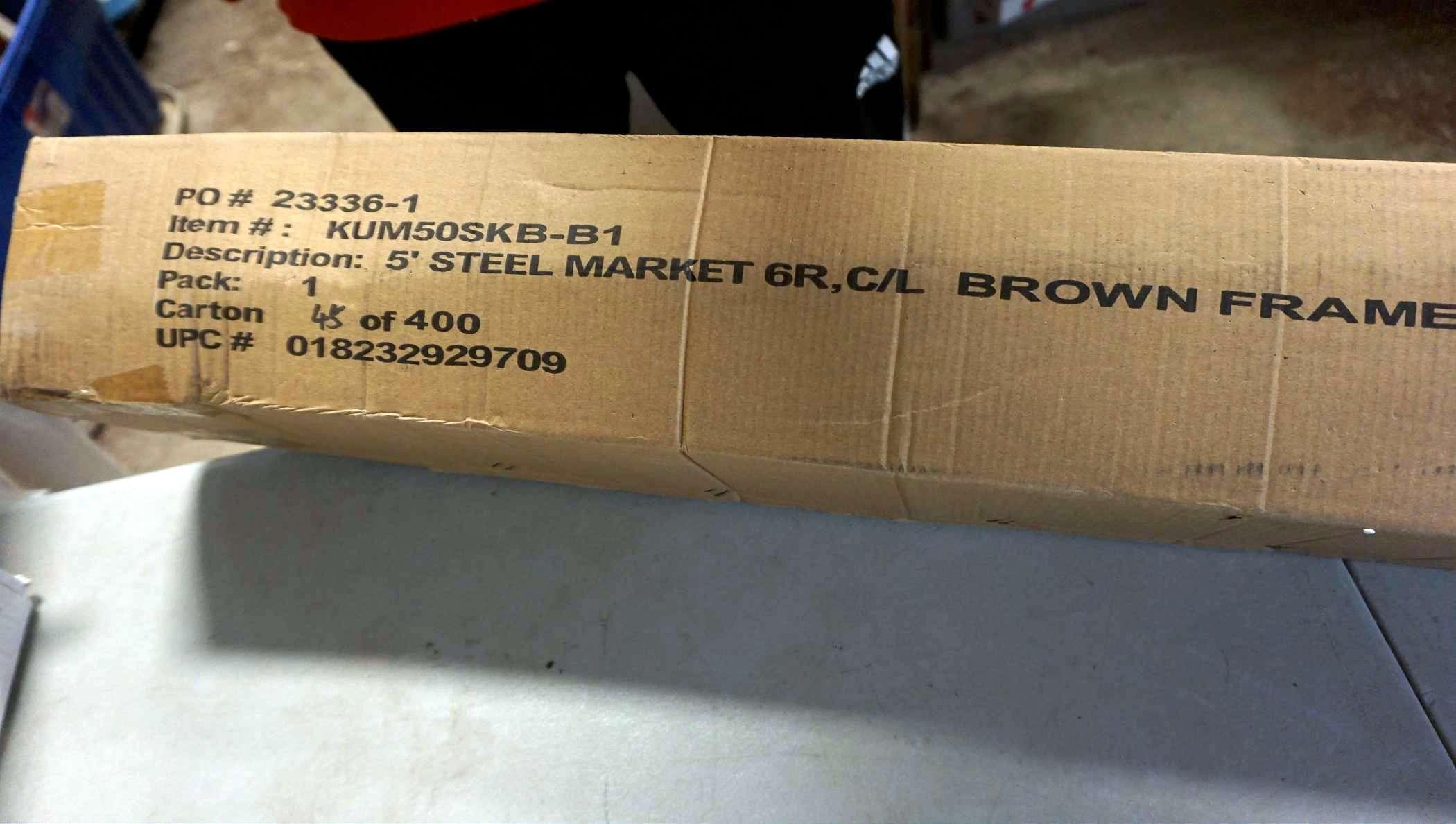 5 Ft. Steel Market Umbrella W/ Brown Frame