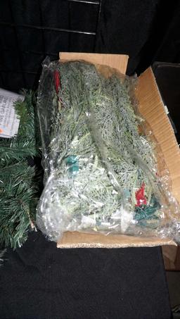 9 Ft. Pre-Lit Mixed Pine Garland, Garland & Small Christmas Tree