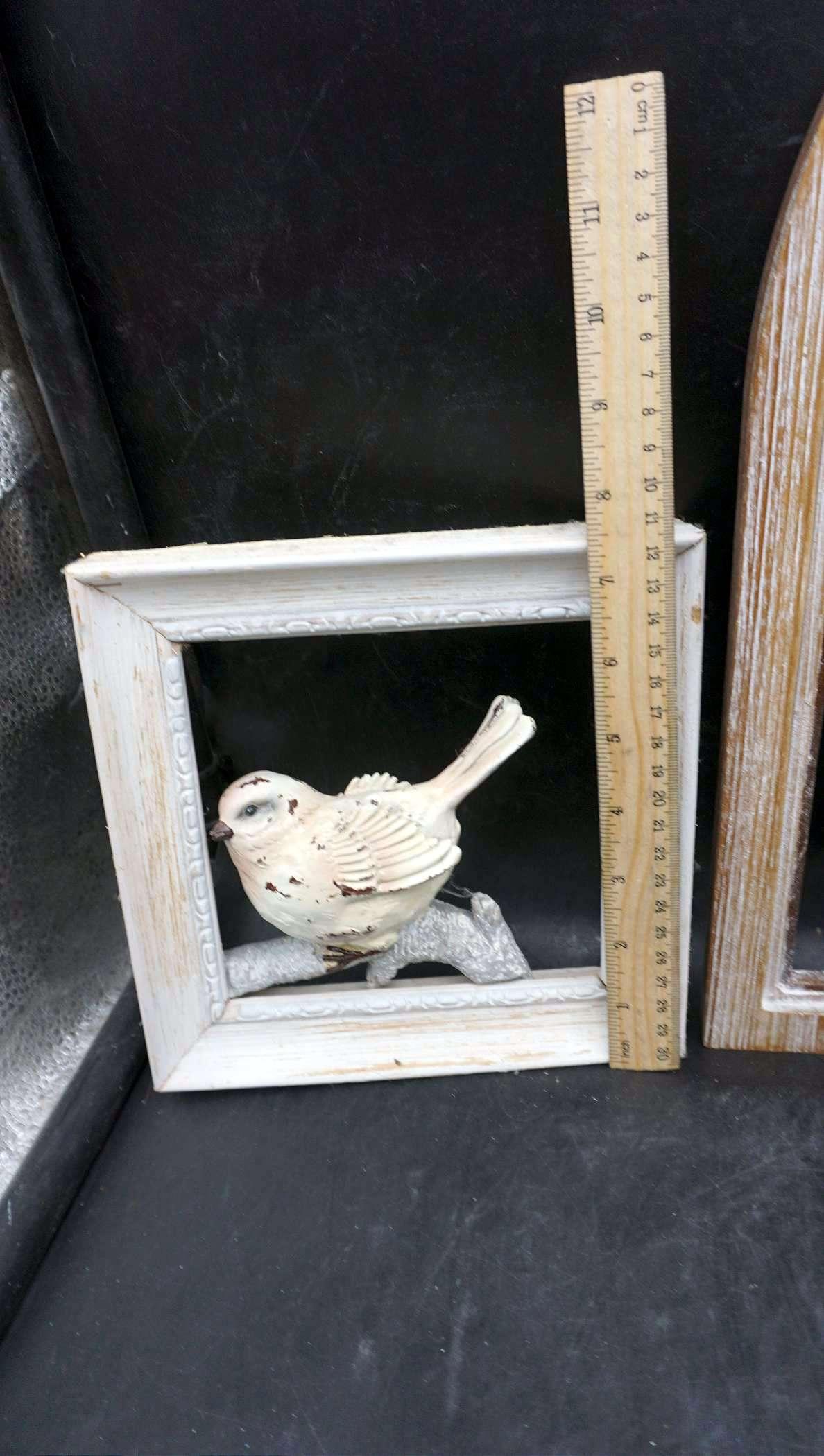 Wooden Frames, Metal Bird Cage, Bird In Frame