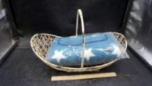 Metal Basket W/ Starry Blanket