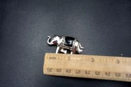 Sterling Silver Elephant Pin