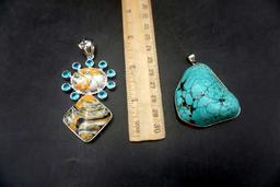 4 - Silver-Toned Pendants