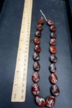 Red Jasper Sterling Silver 18" Necklace