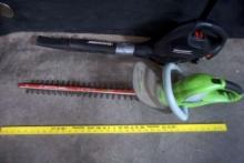 Yardworks Leaf Blower & Greenworks Hedge Trimmer