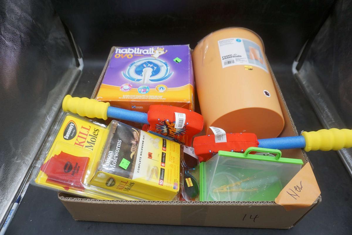 Habitrail, Kill Moles, Splash Hammers, Sunglasses, Bug Container, Bathroom Set