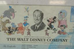 Framed The Walt Disney Company Shareholder Certification