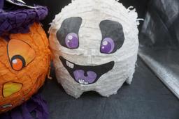 2 Halloween Pinatas - Pumpkin & Ghost